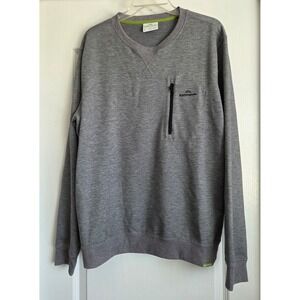 Kathmandu Mens Gray Pullover Sweatshirt Long Sleeve Zip Pocket Mens Sz L Outdoor